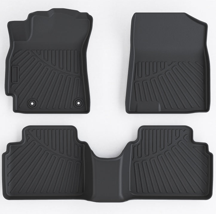 Floor Mats & Trunk Mat Compatible For 2021-2024 Hyundai Elantra-Not Fit Hybrid- All Weather Anti-Slip TPE Rubber Waterproof Non-Slip Design Protect 2 Rows Set Car Floor Liners -Black