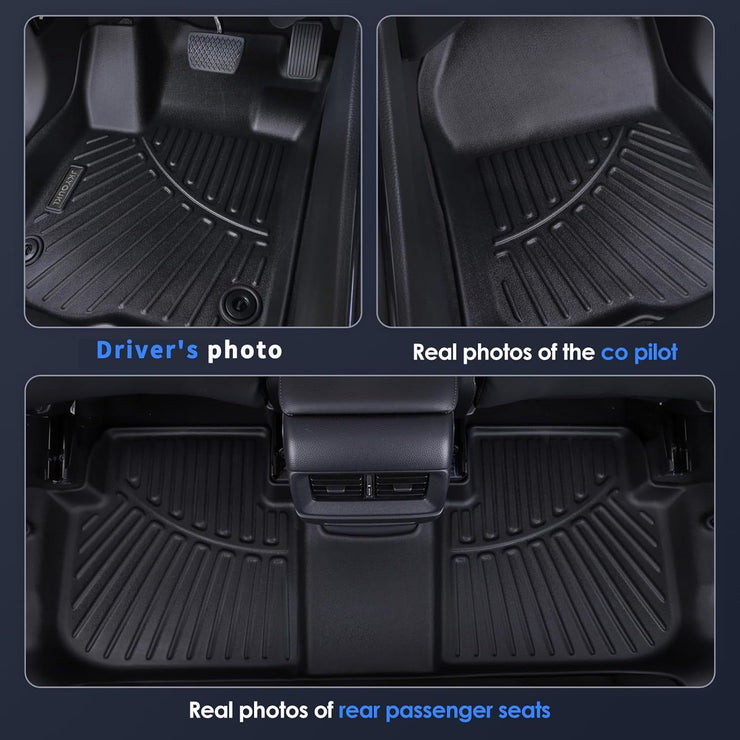 Floor Mats & Cargo Liners Compatible For 2021-2025 Buick Envision All Weather 2 Row Floor Liners And Trunk Mat Odorless Anti-Slip Rubber Mats Accessories-Black