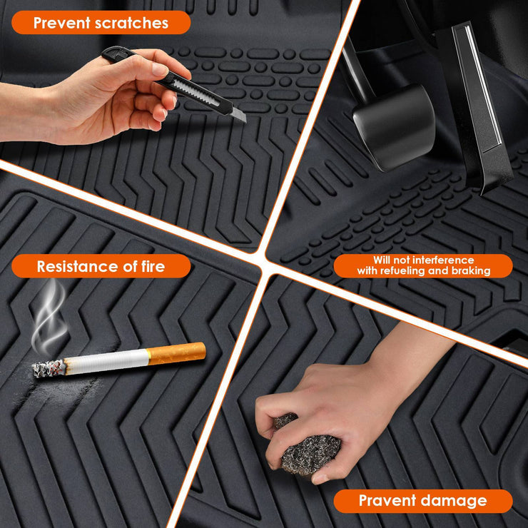 Car Floor Mats TPE Rubber For 21-22 Ford Bronco Sport & 22-23 Maverick