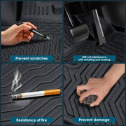 Car Floor Mats For 2023 CRV Hybrid Black All-Weather TPE Rubber Car Mats