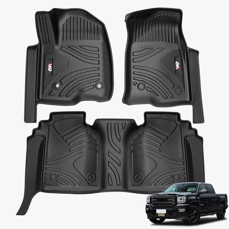 3PCS Floor Mats For Chevy Silverado GMC Sierra 1500 2019-2025